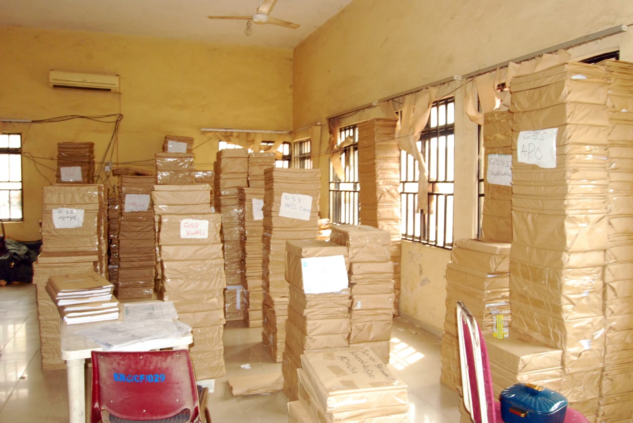 Examination Materials Prepared for Processing